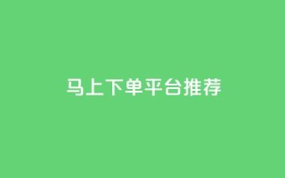 马上下单平台推荐 - 快速购买平台推荐，让你的购物更加轻松!