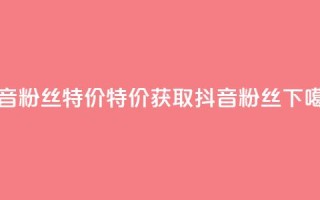 抖音粉丝特价 - 特价获取抖音粉丝!