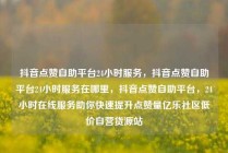 抖音点赞自助平台24小时服务，抖音点赞自助平台24小时服务在哪里，抖音点赞自助平台，24小时在线服务助你快速提升点赞量亿乐社区低价自营货源站