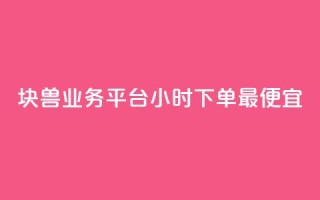 块兽业务平台24小时下单最便宜,ks业务免费涨赞 - qq业务在线下单 - 点赞下单平台