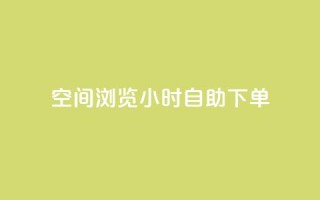 空间浏览24小时自助下单 - 24小时空间浏览自助下单服务！