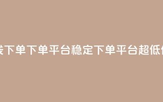 抖音24小时在线下单 - dy下单平台-ks-dy-稳定下单平台-超低价平台