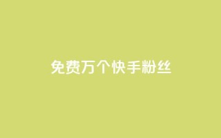 免费1万个快手粉丝,快手刷一万播放 - 网红业务平台24小时服务 - 抖音自助业务全网最低