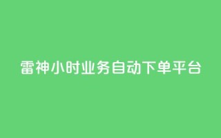 雷神24小时业务自动下单平台,君泽传媒业务下单 - 自助平台业务下单真人 - 免费领取快手播放量的网址