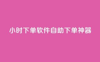 dy24小时下单软件——自助下单神器