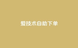 爱Q技术自助下单 - 爱Q技术自助下单服务，方便快捷。