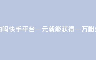 快手一元一万粉丝是真的吗 - 快手平台：一元就能获得一万粉丝的争议真相揭秘！~
