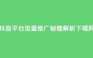抖音平台流量推广秘籍解析