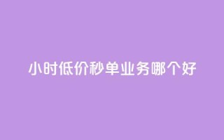 24小时低价秒单业务哪个好 - 24小时低价秒单服务推荐与比较!