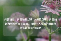 抖音粉丝，抖音粉丝灯牌1-20级价目表，抖音的魅力与粉丝增长策略，打造个人品牌的新途径亿乐社区SUP货源站