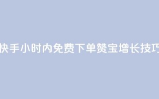 快手24小时内免费下单100赞宝增长技巧