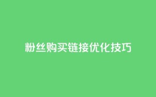 粉丝购买链接优化技巧