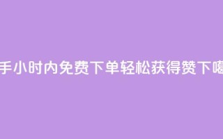 快手24小时内免费下单，轻松获得100赞