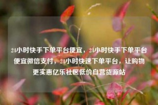 24小时快手下单平台便宜，24小时快手下单平台便宜微信支付，24小时快速下单平台，让购物更实惠亿乐社区低价自营货源站