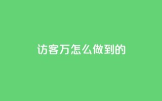 qq访客2万怎么做到的 - cfm科技直装免费