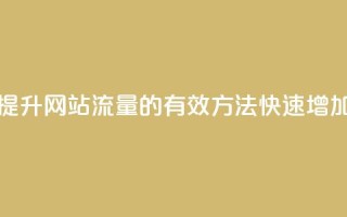 刷空间访客人数 - 提升网站流量的有效方法：快速增加访客人数~