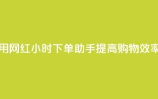 如何利用网红24小时下单助手提高购物效率