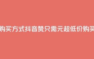 抖音1块100赞的购买方式(抖音100赞只需1元，超低价购买方式！)