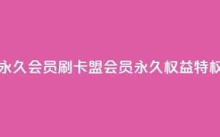 刷卡盟qq永久会员 - 刷卡盟qq会员永久权益特权~