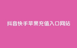 抖音快手苹果充值入口网站,抖音快手加热平台 - 抖音充粉丝 - 黑科技引流破解版