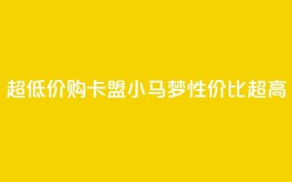 超低价购卡盟小马梦，性价比超高