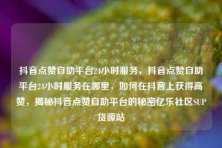 抖音点赞自助平台24小时服务，抖音点赞自助平台24小时服务在哪里，如何在抖音上获得高赞，揭秘抖音点赞自助平台的秘密亿乐社区SUP货源站