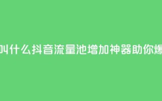 抖音涨流量池的软件叫什么 - 抖音流量池增加神器，助你爆红扩展影响力~
