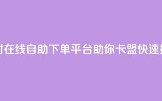 24小时在线自助下单平台助你卡盟快速推广