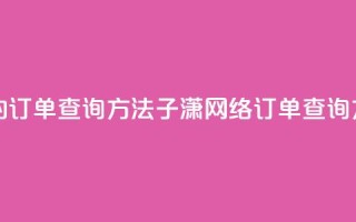子潇网络下单的订单查询方法(子潇网络订单查询方法解析)