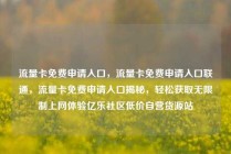 流量卡免费申请入口，流量卡免费申请入口联通，流量卡免费申请入口揭秘，轻松获取无限制上网体验亿乐社区低价自营货源站