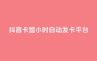 抖音卡盟24小时自动发卡平台,低价卡密货源 - 抖音充值24小时免费下单平台 - 熊猫业务下单平台