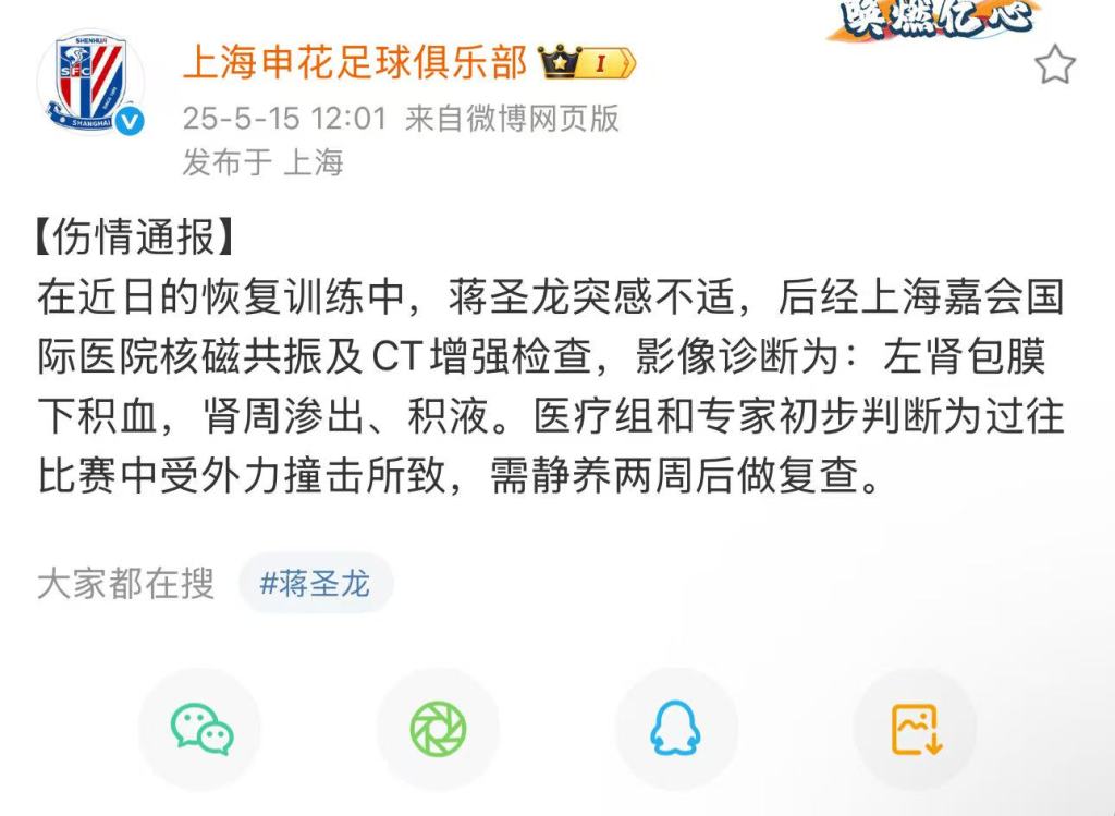 蒋圣龙突遭伤病出战世预赛存疑，国足生死战后防线严重减员  第2张