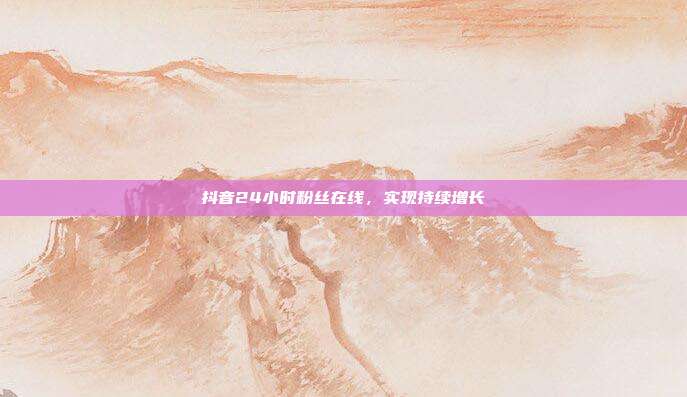 抖音24小时粉丝在线，实现持续增长  第1张