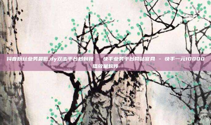 抖音粉丝业务最低,dy双击平台秒到账 - 快手业务平台网站官网 快手一元10000播放量软件  第1张