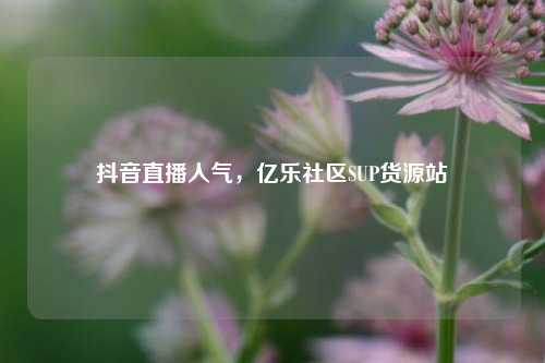 抖音直播人气，亿乐社区SUP货源站  第1张