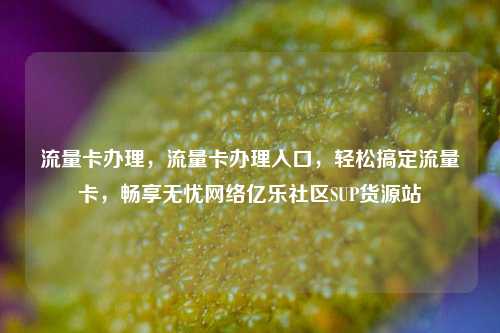 流量卡办理	，流量卡办理入口，轻松搞定流量卡，畅享无忧网络亿乐社区SUP货源站  第1张