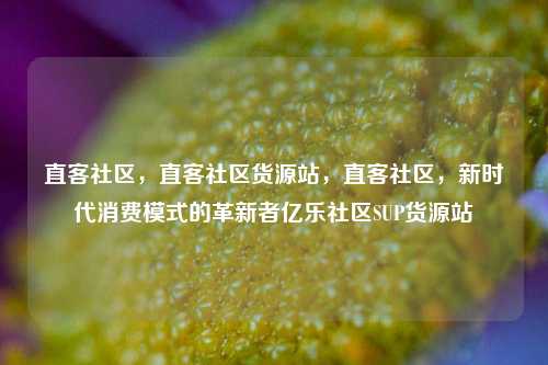 直客社区，直客社区货源站	，直客社区，新时代消费模式的革新者亿乐社区SUP货源站  第1张