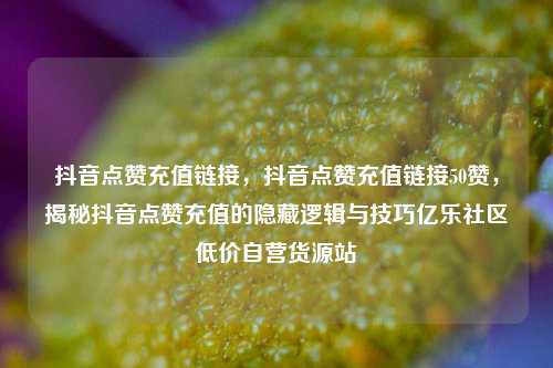 抖音点赞充值链接，抖音点赞充值链接50赞，揭秘抖音点赞充值的隐藏逻辑与技巧亿乐社区低价自营货源站  第1张