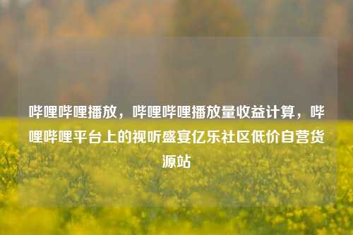 哔哩哔哩播放	，哔哩哔哩播放量收益计算，哔哩哔哩平台上的视听盛宴亿乐社区低价自营货源站  第1张