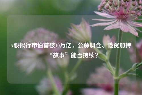 A股银行市值首破10万亿，公募调仓、险资加持“故事”能否持续？  第1张