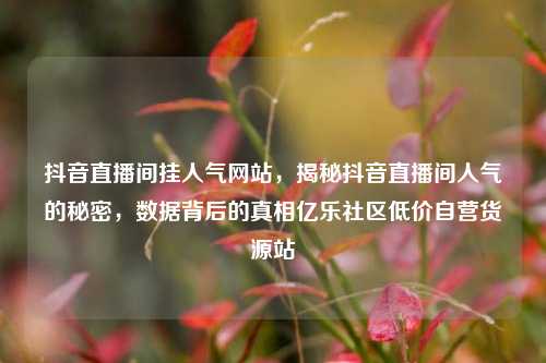 抖音直播间挂人气网站	，揭秘抖音直播间人气的秘密，数据背后的真相亿乐社区低价自营货源站  第1张