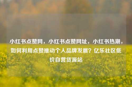 小红书点赞网，小红书点赞网址	，小红书热潮，如何利用点赞推动个人品牌发展？亿乐社区低价自营货源站  第1张