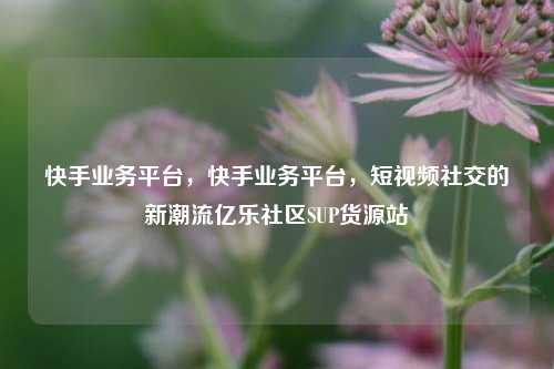 快手业务平台，快手业务平台	，短视频社交的新潮流亿乐社区SUP货源站  第1张
