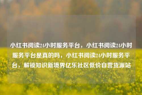 小红书阅读24小时服务平台	，小红书阅读24小时服务平台是真的吗，小红书阅读24小时服务平台，解锁知识新境界亿乐社区低价自营货源站  第1张