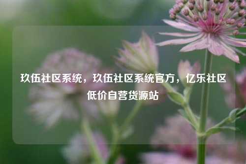 玖伍社区系统，玖伍社区系统官方	，亿乐社区低价自营货源站  第1张