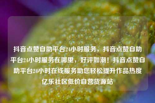 抖音点赞自助平台24小时服务，抖音点赞自助平台24小时服务在哪里	，好评如潮！抖音点赞自助平台24小时在线服务助您轻松提升作品热度亿乐社区低价自营货源站  第1张