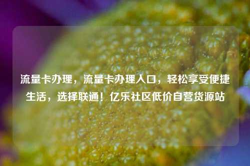 流量卡办理，流量卡办理入口，轻松享受便捷生活	，选择联通！亿乐社区低价自营货源站  第1张