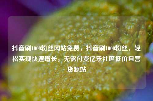 抖音刷1000粉丝网站免费	，抖音刷1000粉丝，轻松实现快速增长，无需付费亿乐社区低价自营货源站  第1张